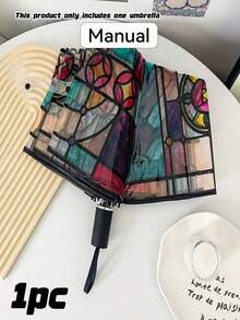 1PC Transparent Folding Automatic Umbrella, Compact Sturdy Durable Design, Suitable For Student Use - transparent color - View 10