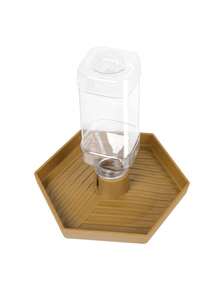 1 pieza Alimentador automático de agua para reptiles de plástico ligero y liso, bandeja de bebida estable antideslizante para tortuga, lagarto semiacuático, dragón barbudo, tortuga de agua, hábitat de cría, terrario, decoración y suministros para reptiles - Multicolor - Ver 5