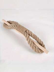 1PC Solid Wood Stick Thickened Hemp Rope Durable Sturdy Rustic Easy Curtain Tie Back Holder For Bedroom Living Room Window Curtain Decorative Home Office Dormitory Accessory Nonslip Adjustable Natural Brown Versatile Window - multicolor - View 9