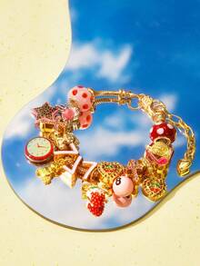 Popjeli DIY Cute Wind Bracelet, Number 7/Stars//Fruit/Ice Cream/Summer Travel - Gold - View 1