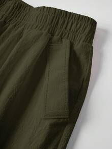 Rusticease Women's Casual Versatile Solid Color Pants - Army Green - View 5