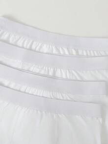 SHEIN 4件組兒童青少年男孩簡約舒適休閒彈性腰頭親膚四角內褲 - 彩色 - 查看 5