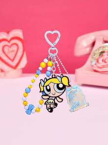 THE POWERPUFF GIRLS X POKOJA LAND 鑰匙圈 包包裝飾掛飾鍊 - 彩色 - 查看 8