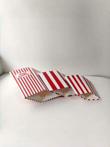 2/4/8 Popcorn Containers. Featuring A Red And White Striped Design, This Classic Retro-Style Popcorn Bucket Is Perfect For Movie Nights, Parties, And Other Occasions, Making It An Excellent Choice For Party Supplies. - Multicolor - View 5