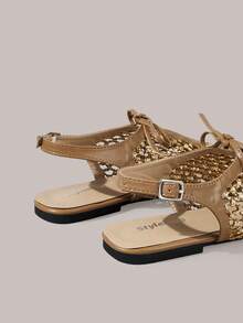 Styleloop Señoras, Uñas de Sauce, Hebillas, Zapatos Planos. - Marrón - Ver 6