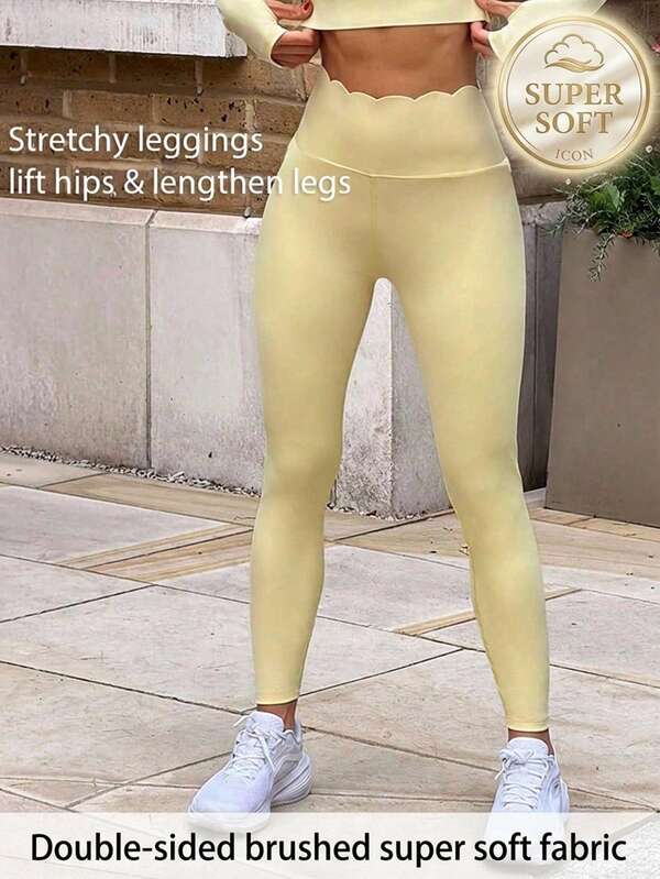 Fluxe Legging Ketat Wanita Warna Polos Pinggang Tinggi Kasual Serbaguna untuk Aktivitas Sehari-hari, Bepergian, dan Olahraga