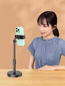 1件可調式可旋轉ABS桌面手機三腳架支架－通用影片錄製三腳架支架－通用影片錄製、直播支架，人體工學設計 - 多色 - 查看 7
