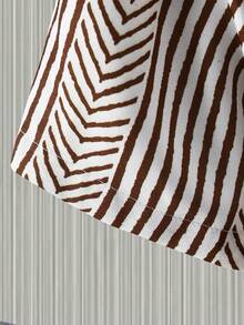 Genlund Men's Short Sleeve Shirt (Print Patchwork) - Coffee Brown - View 4
