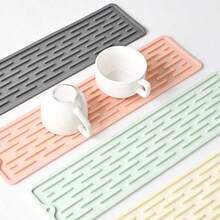 1 Drying Mat, Heat-Resistant Silicone Mat, Quick-Drying Dish Mat, Extended Silicone Draining Mat, Kitchen Heat-Insulation Mat, Trivet, Non-Slip Dish And Cup Mat - Multicolor - View 7