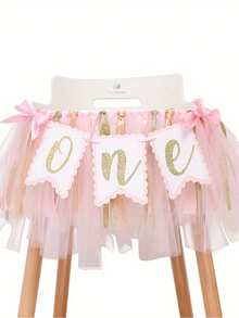 1 Boho Style 1st Birthday Banner - Boho Rainbow High Chair Banner - First Birthday Decor, Cake Toppers, Photographer Photography Props, A Wonderful 1st Birthday - Multicolor - View 2