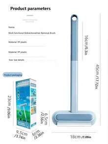 Wet & Dry Dual Purpose Window Screen Cleaning Brush, No Disassembly Household Window Glass Wiper, Multifunctional Scraper For Table & Window Cleaning - blue - View 9