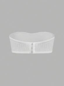 SHEIN 青少年女孩簡約舒適親膚內墊抹胸式內衣 2件/組 - 彩色 - 查看 7