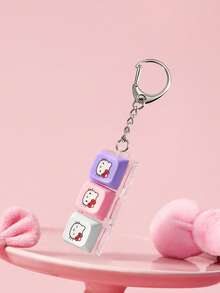 HELLO KITTY AND FRIENDS | SHEIN 舒壓紓壓成人用鍵盤鑰匙圈包包吊飾，適合禮物、錢包、書包、背包、汽車配件，Kitty，非玩具 - 彩色 - 查看 4