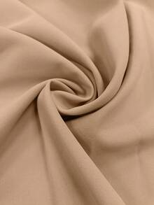 Elenzga Women's Elegant Stylish Long Sleeve Colllarless Ruched Waist Wide Leg Jumpsuit Fall Cloth For Women - Apricot - View 4