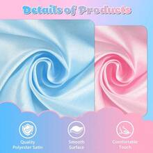 5Pcs Pink Blue Table Runner, 108 Inch Satin Table Runner For Shower Gender Reveal Blue Pink Silk Satin Table Runner For New Year Valentine's Day Wedding Banquet Birthday Party - 275 cm * 30 cm - View 4