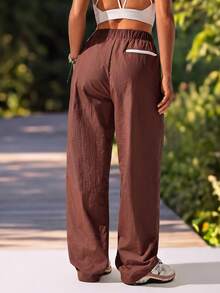 SHEIN Women's Outdoor Sports Hiking & Climbing Pants - Brown - View 2