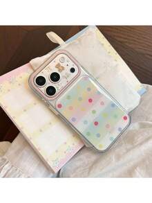 ShellaStory Fresh Polka Dots For Phone 17PM Phone Case 16 Transparent 14 Korean Cute Bear 15 Apple 17 Epoxy, Girl, Creative, Geometric, Card Style, Small Fresh, Clash Color Style, Niche, Ins Style - Clear - View 10