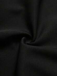 SHEIN Clasi Plus Size Criss-Cross Wrap Pleated Side Slit Long Skirt With Beaded Decor, Elegant For Outings, Dates, Parties, Vacations And Daily Commute Fall - Black - View 6