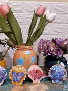 5/10/20 cái vỏ sò tự nhiên lớn 7-8cm dùng để vẽ DIY, làm trang sức, đạo cụ chụp ảnh tại nhà, trang trí đám cưới, đồ thủ công quà tặng - A - Xem 5