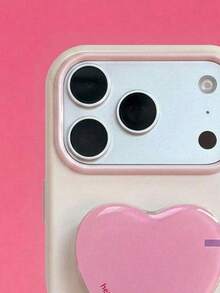 ShellaStory An Ins Style Colorful Asymmetric Geometric Stand Compatible With Apple 17 Pro Phone Case 16 Personalized Soft Course 13 Applicable 15 Geometry, Simple Style, Clash Color Style, Niche, Ins Style - Pear white - View 3