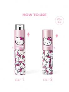HELLO KITTY AND FRIENDS | SHEIN 8ML/0.27 OZ 可愛貓咪粉色/紅色可攜式旅行噴霧瓶，1件可重複填充瓶，附細霧噴頭與口紅設計，含1個漏斗，適合禮品、旅行與日常使用，送給朋友的完美生日禮物 - 粉色 - 查看 4