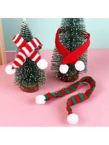 20 Stücke, Mini Weihnachtsmütze, Mini Weihnachtsmütze und Schal Set, Mini Weihnachtsmütze gestrickt, Weihnachtsmannmütze klein für Weihnachts-Weinflaschenhülle, Weihnachtsdekoration, Weihnachtspartys - Mehrfarbig - Übersicht 6