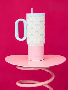 THE POWERPUFF GIRLS X Joivida 17.2oz & 24oz 不鏽鋼保溫杯附手把與吸管 – 防漏、保溫保冷，粉色與白色 Powerpuff Girls 花紋設計，可愛清新，適合居家、辦公室或戶外旅行，生日或情人節的精美禮物 - 粉色 - 查看 12