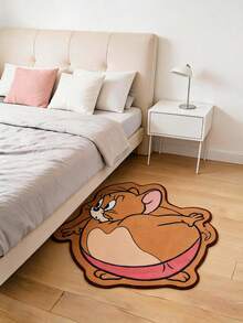 TOM & JERRY 1pc Mouse Rug – Licensed Cartoon Floor Mat, Soft Plush Home Decor - cat and mouse - View 3
