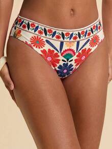 Travachic Women's Vacation Beach Floral Print Bikini Bottom - Multicolor - View 6