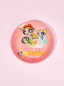 THE POWERPUFF GIRLS X Joivida 1 pieza Plato de cena de cerámica rosa X Joivida, diseño de dibujos animados divertido, perfecto para el hogar, la cocina, como plato para aperitivos, dulces, postres, pasteles, frutas, ideal para la familia, fiestas, picnics, bodas, un regalo divertido para los fans - Multicolor - Ver 7