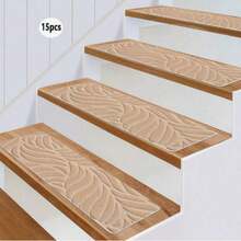 1/7/15pcs Non-Slip Stair Tread Mat With Self-Adhesive Backing Indoor Step Mat, Non Slip Stair Treads Carpet, Stairs Carpet - multicolor - View 5