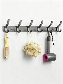 1PC Punch-Free Over Door Wall Mount Clothes Hanger Hooks, Strong Load Bearing Adhesive Rack For Entryway Hallway, Multi-Purpose Organizer For Hanging Clothes Hats - Multicolor - View 12