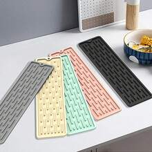 1 Drying Mat, Heat-Resistant Silicone Mat, Quick-Drying Dish Mat, Extended Silicone Draining Mat, Kitchen Heat-Insulation Mat, Trivet, Non-Slip Dish And Cup Mat - Multicolor - View 1