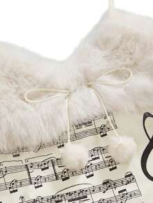 ROMWE J-Fashion Y2K Abihimekaji Detachable Faux Fur Cami Top For Women, Suitable For Winter - Apricot - View 3