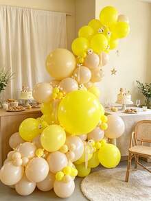 MINKOJA Mixed Sizes 5/10/12/18 Inch Latex Balloon Arch Kit, 10/55/135Pcs Multi Color Premium Balloons With Accessories, Birthday Wedding Anniversary Graduation Babyshower Gender Reveal Festival Photo Backdrop Party Decor Supplies - Yellow - View 7