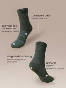 GLOWMODE Calcetines Crew Make A Move Grip Scrunch - Verde - Ver 4