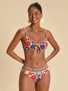 Travachic Women's Vacation Beach Floral Print Bikini Bottom - Multicolor - View 7