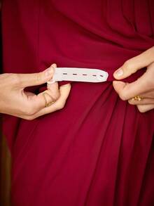 PalaceNights Exquisite Lace Heavy Embroidery Trim Square Neck Long Sleeve Loose Maternity Pajama Set - Burgundy - View 7