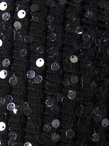 Musera Petite Petite Resort Women Cover Ups Ibiza Boho Sexy Halloween Beach Night Elegant Summer Sequin Wide Leg Crochet Trouser Spring Carvinal Beachwear Black - Black - View 6