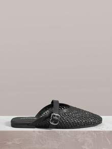 Styleloop Ladies, Willow Nails, Buckles, Flat Shoes. - Black - View 1