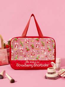 Strawberry Shortcake X Joivida 卡通圖案可愛日常旅行盥洗包 - 彩色 - 查看 1