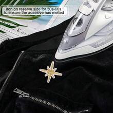 10入刺繡月亮與星星裝飾貼布，手工縫製衣物、包包、帽子、夾克用裝飾貼片 - 彩色 - 查看 7
