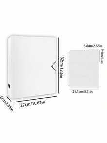 1pc 3 Inch 9-Grid Mini Photo Album With 25 Inner Pages, Portable Photo Storage Book, Cute Back To School Stationery & School Supplies - White - View 3