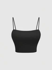 Sweetra Multi-Color Minimalist Versatile Sexy Minimalist Sexy Hot Girl Style Spaghetti Strap Camisole Tank Top Summer New Women's Short Tank Top - Multicolor - View 3