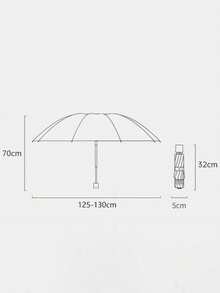 1Piece Extra Large Folding Umbrella Double Canopy Windproof Rain Sun Dual Use UV Coating For Two Person Travel Outdoor Protection High Quality Trending Now - multicolor - View 5