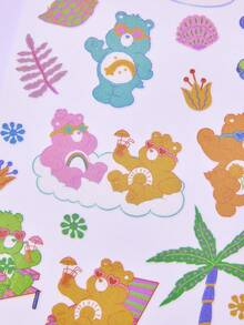 Care Bears 1組卡通圖案塗鴉貼紙，適用於筆記本、日記本、手工藝品、滑板、筆記型電腦、行李箱，非常適合個性化裝飾，生日或週年紀念的趣味禮物 - 彩色 - 查看 4