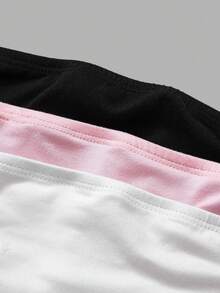 SHEIN Girlism 青少年女孩休閒極簡風黑白粉 3 件組外套與背心套裝，適合春夏，3 入裝 - 彩色 - 查看 3