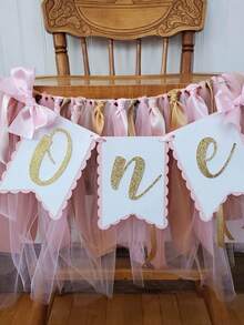 1 Boho Style 1st Birthday Banner - Boho Rainbow High Chair Banner - First Birthday Decor, Cake Toppers, Photographer Photography Props, A Wonderful 1st Birthday - Multicolor - View 4