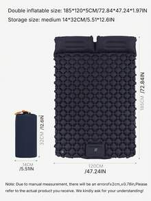 2-Person Camping Sleeping Pad, 4-Inch Ultra-Thick Self-Inflating Air Mattress – Double Inflatable Camping Mat With Built-In Foot Pump And Pillows, For Backpacking, Hiking And Tents - Multicolor - View 10