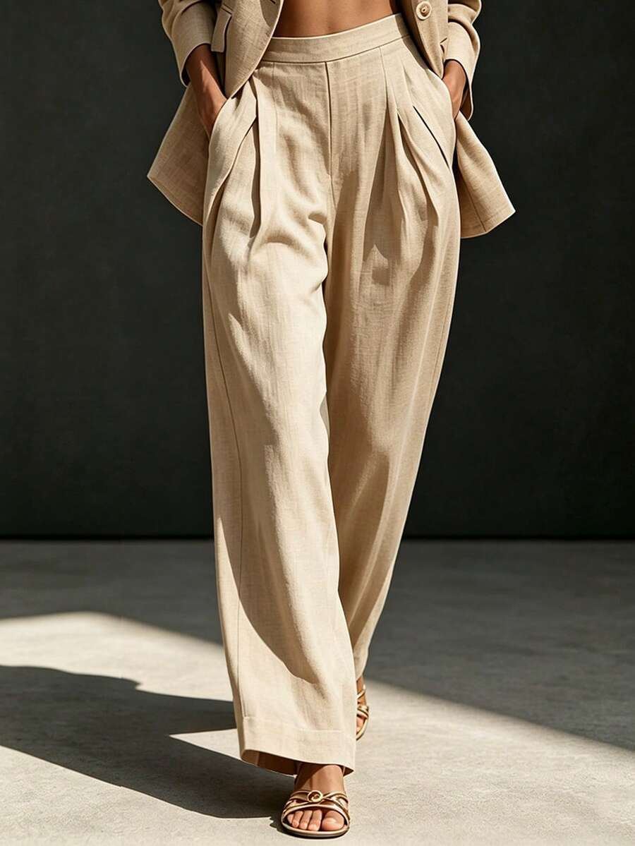SHEIN Holidaya Women's Casual Versatile Commuter Suit Pants